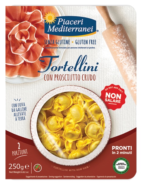 PIACERI MEDITERRANEI TORTELLINI PROSCIUTTO 250 G - Farmacia-flash.it