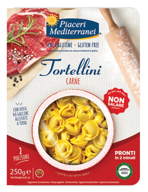 PIACERI MEDITERRANEI TORTELLINI CARNE 250 G - Farmacia-flash.it