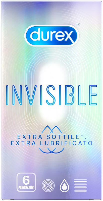 DUREX INVISIBLE EXTRA LUBRIFICANTE 6 PEZZI - Farmacia-flash.it