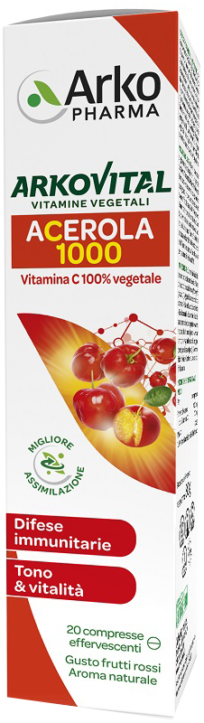 ARKOVITAL ACEROLA 1000 EFFERVESCENTE 20 COMPRESSE - Farmacia-flash.it