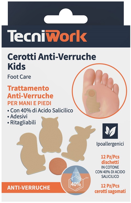 CEROTTO ANTI VERRUCHE BIMBI 12 PEZZI + 12 FIXING ANIMIALI TERRA COLORE BEIGE - Farmacia-flash.it