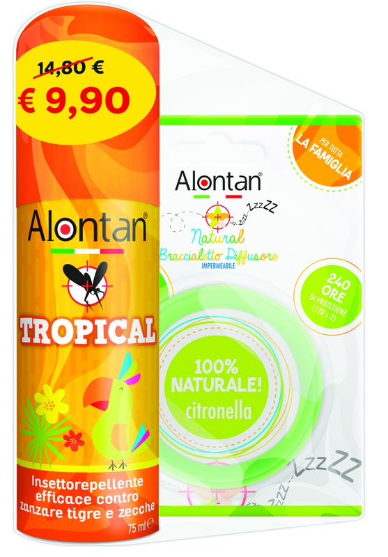 BI PACK TROPICAL SPRAY 75 ML + BRACCIALETTO DIFFUSORE - Farmacia-flash.it