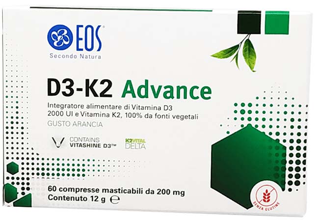 EOS D3 K2 ADVANCE 60 COMPRESSE MASTICABILI - Farmacia-flash.it