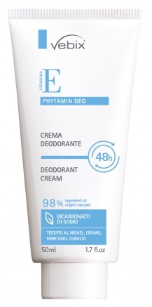 VEBIX PHYTAMIN E DEO PERFORMANCE CREMA DEO 48H-50ML BICARBONATO DI SODIO - Farmacia-flash.it