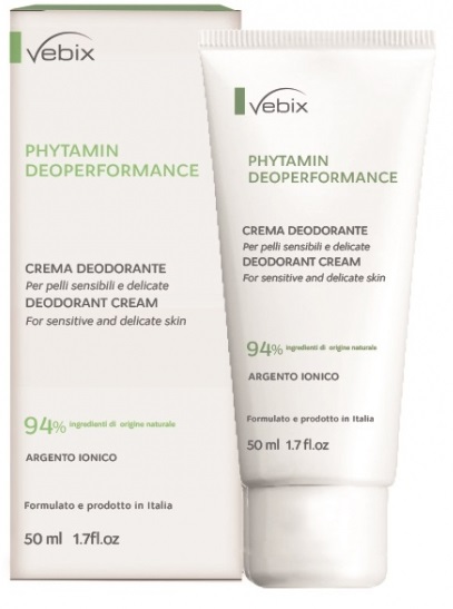 VEBIX PHYTAMIN E DEO PERFORMANCE CREMA DEO 72H-50ML SALI DI ARGENTO - Farmacia-flash.it