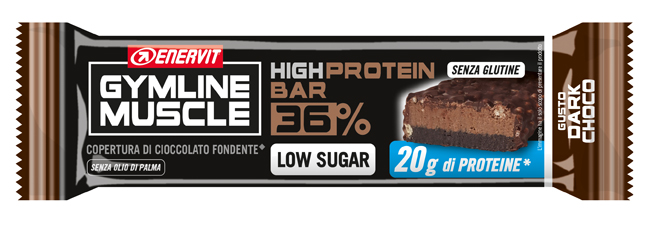 ENERVIT GYMLINE PROTEIN BAR 36% BARRETTA DARK CHOCOLATE 55 G - Farmacia-flash.it