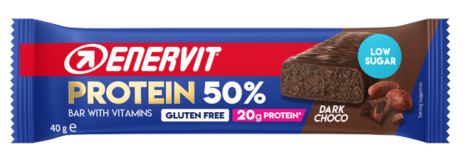 ENERVIT SPORT PROTEIN BAR 50% BARRETTA DARK CHOCOLATE 40 G - Farmacia-flash.it