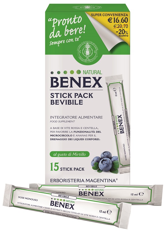 BENEX BEVIBILE 15 STICK DA 12 ML TAGLIO PREZZO - Farmacia-flash.it