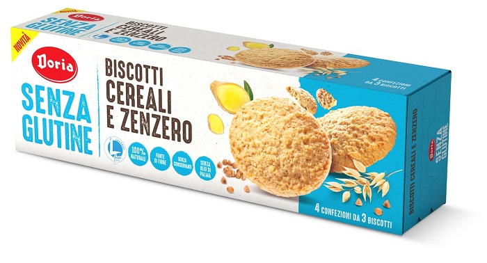 DORIA BISCOTTI CEREALI-ZENZERO 4X37,5 G - Farmacia-flash.it