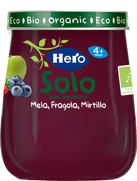 HERO BABY SOLO OMOGENEIZZATO MELA FRAGOLA MIRTILLO 120 G - Farmacia-flash.it