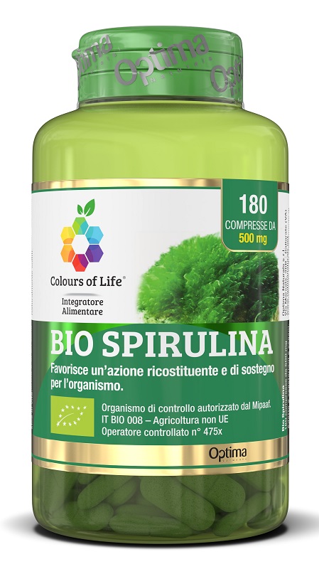 COLOURS OF LIFE BIO SPIRULINA 180 COMPRESSE - Farmacia-flash.it