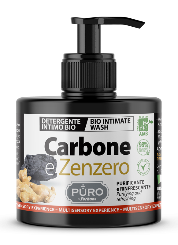 FORHANS PURO DETERGENTE INTIMO CARBONE & ZENZERO 250 ML - Farmacia-flash.it