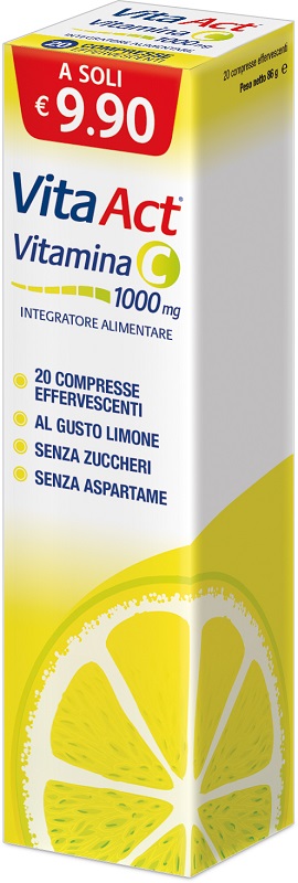 VITAMINA C ACT 1000 20 COMPRESSE EFFERVESCENTI - Farmacia-flash.it