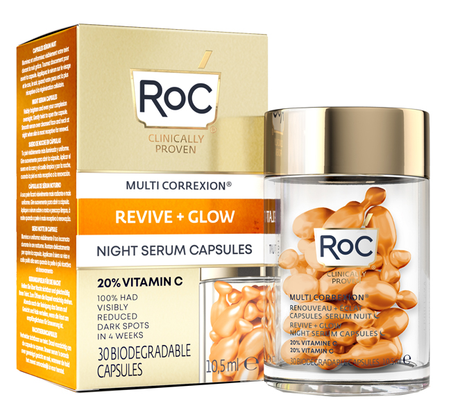 ROC MULTI CORREXION REVIVE + GLOW SIERO VISO NOTTE CAPSULE - Farmacia-flash.it