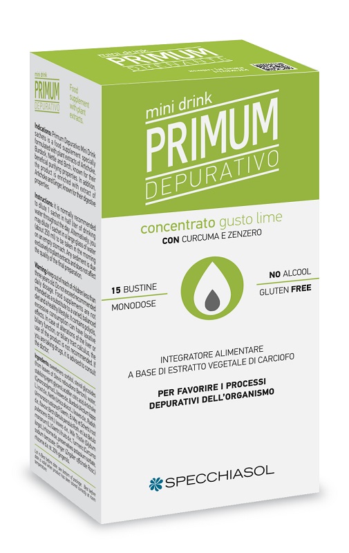PRIMUM DEPURATIVO MINIDRINK LIME 15 STICK DA 10 ML - Farmacia-flash.it