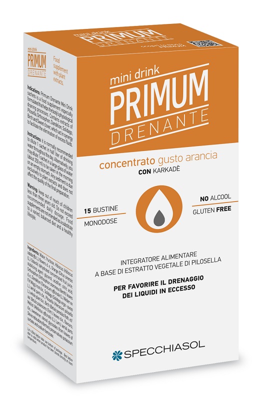 PRIMUM DRENANTE MINIDRINK ARANCIA 15 STICK DA 10 ML - Farmacia-flash.it