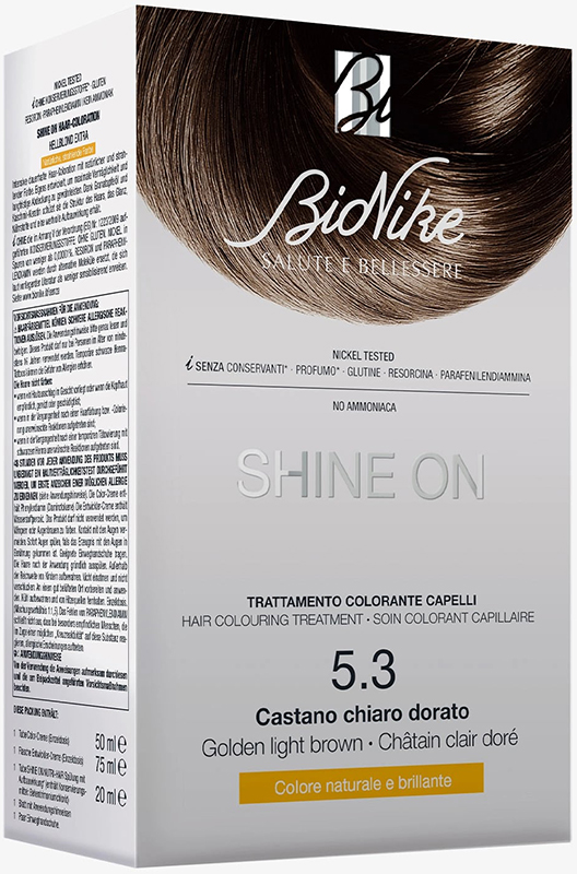 SHINE ON CASTANO CHIARO DORATO 5,3 FLACONE 75 ML + TUBO 50 ML - Farmacia-flash.it