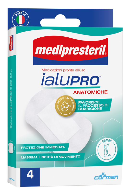 MEDIPRESTERIL IALUPRO GAMBE 10X15 CM 4 PEZZI - Farmacia-flash.it