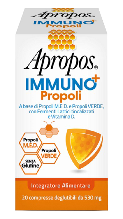 APROPOS IMMUNO+ PROPOLI 20 COMPRESSE DEGLUTIBILI - Farmacia-flash.it
