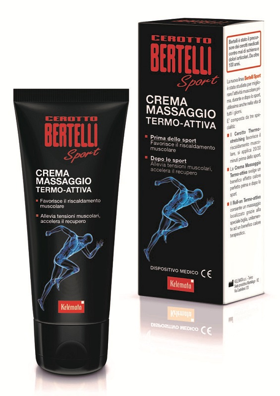 BERTELLI CEROTTO SPORT CREMA MASSAGGIO TERMO ATTIVA 75 ML - Farmacia-flash.it