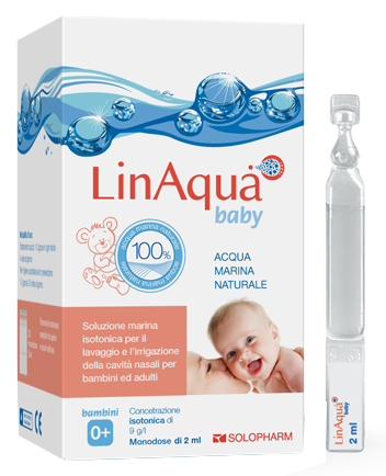 SOLUZIONE ISOTONICA PER LAVAGGI NASALI LINAQUA BABY 30 FLACONCINI MONODOSE 2ML - Farmacia-flash.it