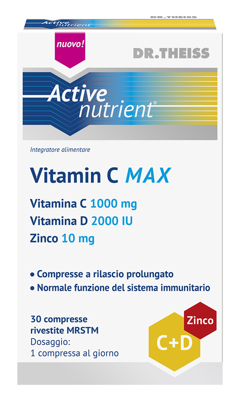 THEISS ACTIVE NUTRIENT VITAMIN C MAX 30 COMPRESSE - Farmacia-flash.it