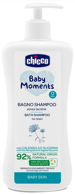 CHICCO BABY MOMENTS BAGNO SHAMPOO DELICATE 500 ML - Farmacia-flash.it