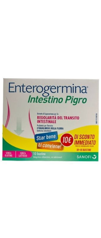 ENTEROGERMINA INTESTINO PIGRO 10 + 10 BUSTINE - Farmacia-flash.it