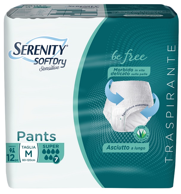 SERENITY PANTS SD SENSITIVE SUPER M 12 PEZZI - Farmacia-flash.it