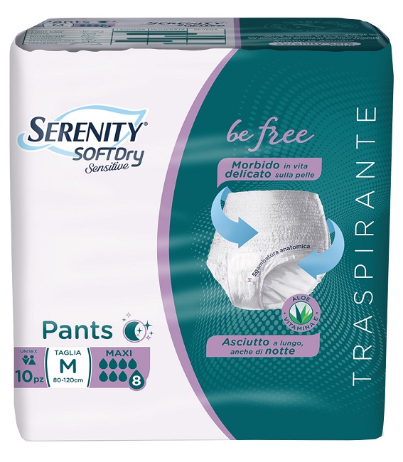 SERENITY PANTS SD SENSITIVE BE FREE MAXI M 10 PEZZI - Farmacia-flash.it