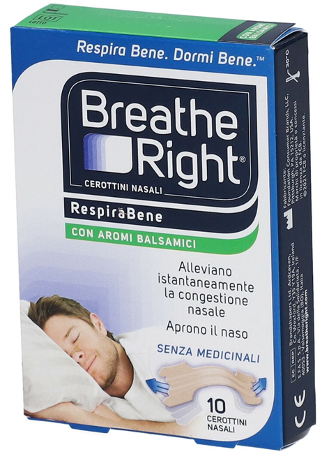 CEROTTI NASALI BREATH RIGHT BALSAMICI 10 PEZZI - Farmacia-flash.it