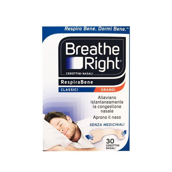 CEROTTI NASALI BREATH RIGHT CLASSICI GRANDI 30 PEZZI - Farmacia-flash.it