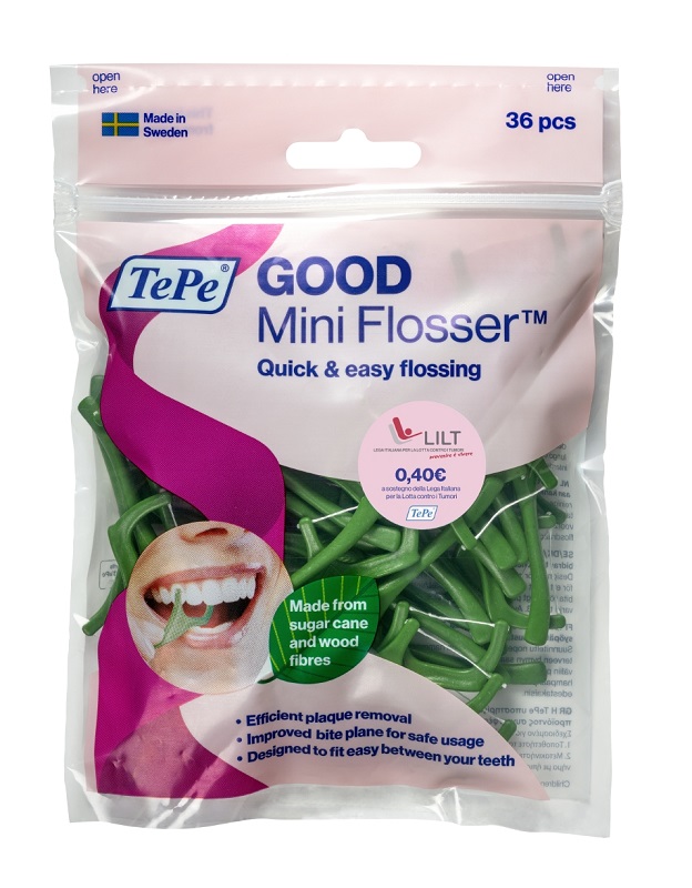 TEPE GOOD MINIFLOSSER EDIZIONE LIMITATA PINK RIBBON 36 PEZZI - Farmacia-flash.it