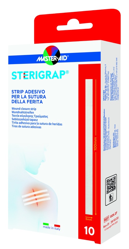 MASTER-AID STERIGRAP STRIP ADESIVO SUTURA FERITE 100X6 MM 10 PEZZI - Farmacia-flash.it