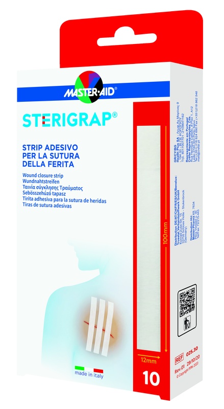 MASTER-AID STERIGRAP STRIP ADESIVO SUTURA FERITE 100X12 MM 6 PEZZI - Farmacia-flash.it