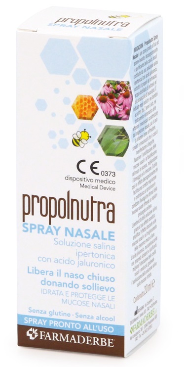 PROPOLNUTRA SPRAY NASALE SOLUZIONE SALINA IPERTONICA CON ACIDO IALURONICO 20 ML - Farmacia-flash.it