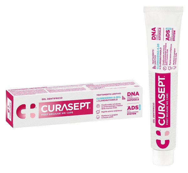 CURASEPT GEL DENTIFRICIO ADS DNA TRATTAMENTO LENITIVO 75 ML - Farmacia-flash.it