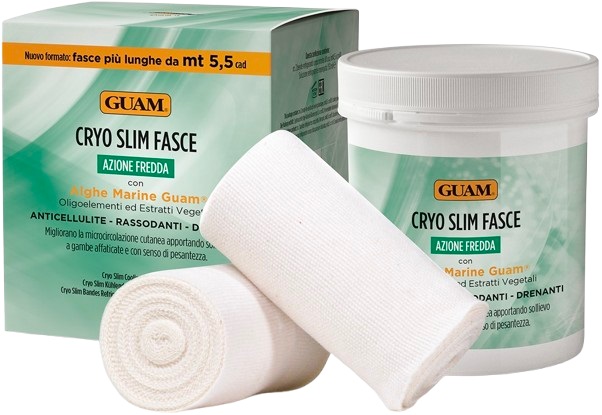 GUAM CRYO SLIM FASCE ANTICELLULITE RASSODANTI DRENANTI 2 PEZZI - Farmacia-flash.it