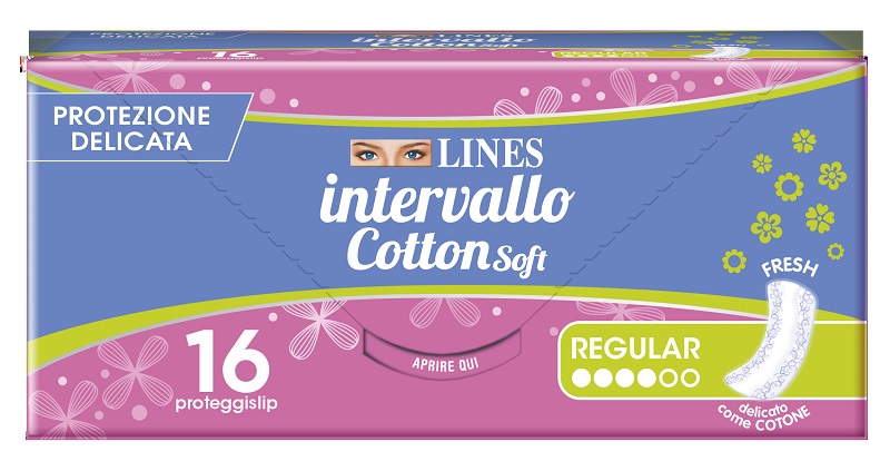PROTEGGISLIP LINES INTERVALLO COTTON SOFT FRESH DISTESI 16 PEZZI - Farmacia-flash.it