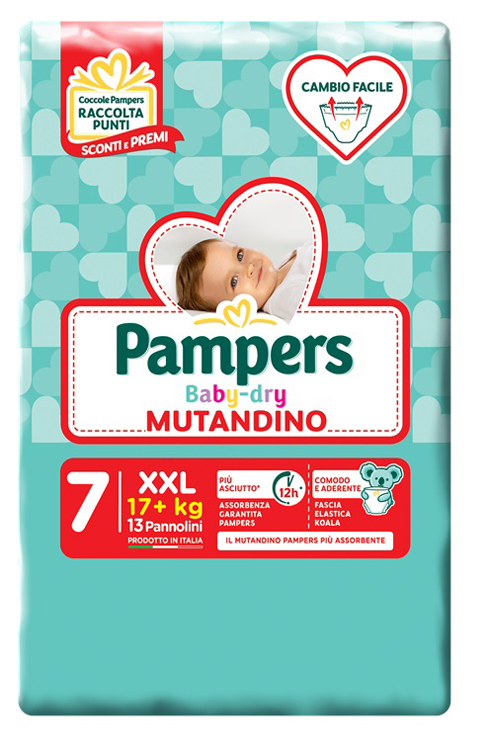 PANNOLINI MUTANDADINA PAMPERS BABYDRY XXL SP 13 PEZZI - Farmacia-flash.it