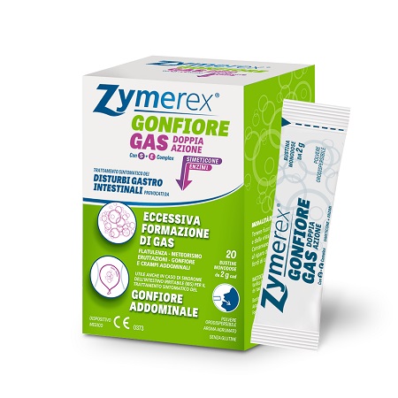 ZYMEREX GAS DOPPIA AZIONE CON S+E COMPLEX 20 BUSTINE MONODOSE DA 2 G - Farmacia-flash.it
