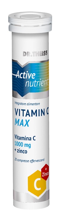 THEISS ACTIVE NUTRIENT VIT C MAX 20 COMPRESSE EFFERVESCENTI LIMONE 80 G - Farmacia-flash.it