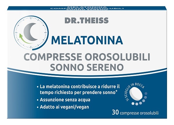 THEISS MELATONINA SONNO SERENO 30 COMPRESSE OROSOLUBILI - Farmacia-flash.it