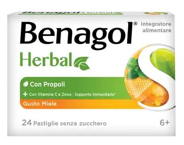 BENAGOL HERBAL MIELE 24 PASTIGLIE - Farmacia-flash.it