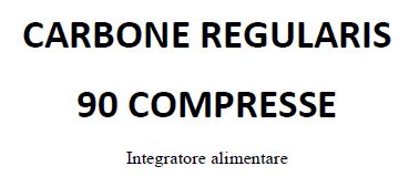 CARBONE REGULARIS 90 COMPRESSE - Farmacia-flash.it