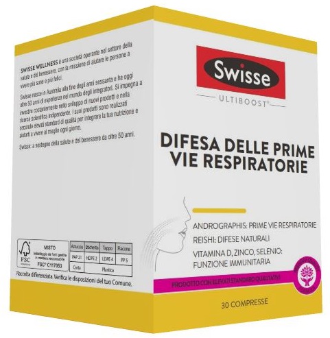 SWISSE DIFESA DELLE PRIME VIE RESPIRATORIE 30 COMPRESSE - Farmacia-flash.it