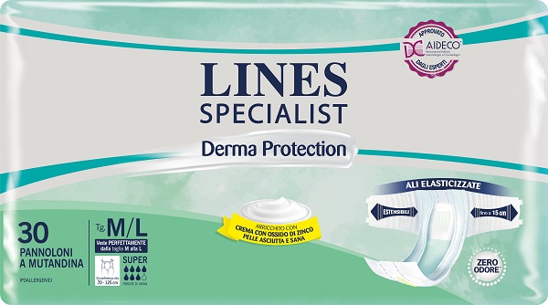 PANNOLONE A MUTANDINA LINES SPECIALIST DERMA SUPER M/L 30 PEZZI - Farmacia-flash.it