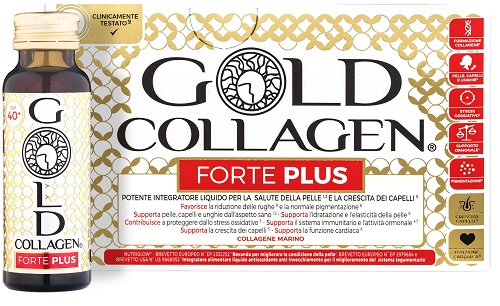 GOLD COLLAGEN FORTE PLUS 10 FLACONI DA 50 ML 5G COLLAGENE - Farmacia-flash.it
