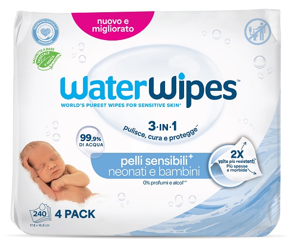 WATERWIPES BIO 4 X 60 PEZZI - Farmacia-flash.it