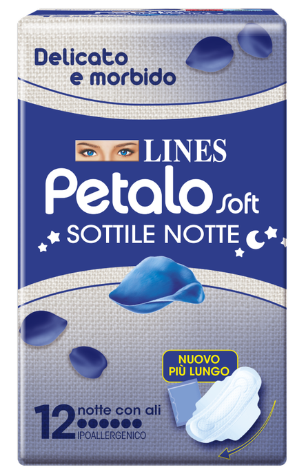 LINES PETALO SOFT NOTTE 12 PEZZI - Farmacia-flash.it